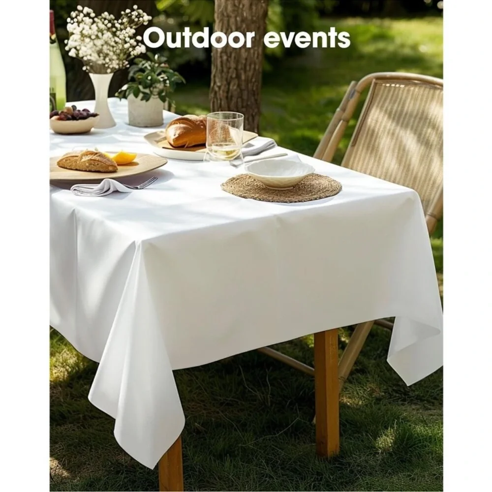 Sturdy & Elegant 12-Pack White Table Cloths, 54